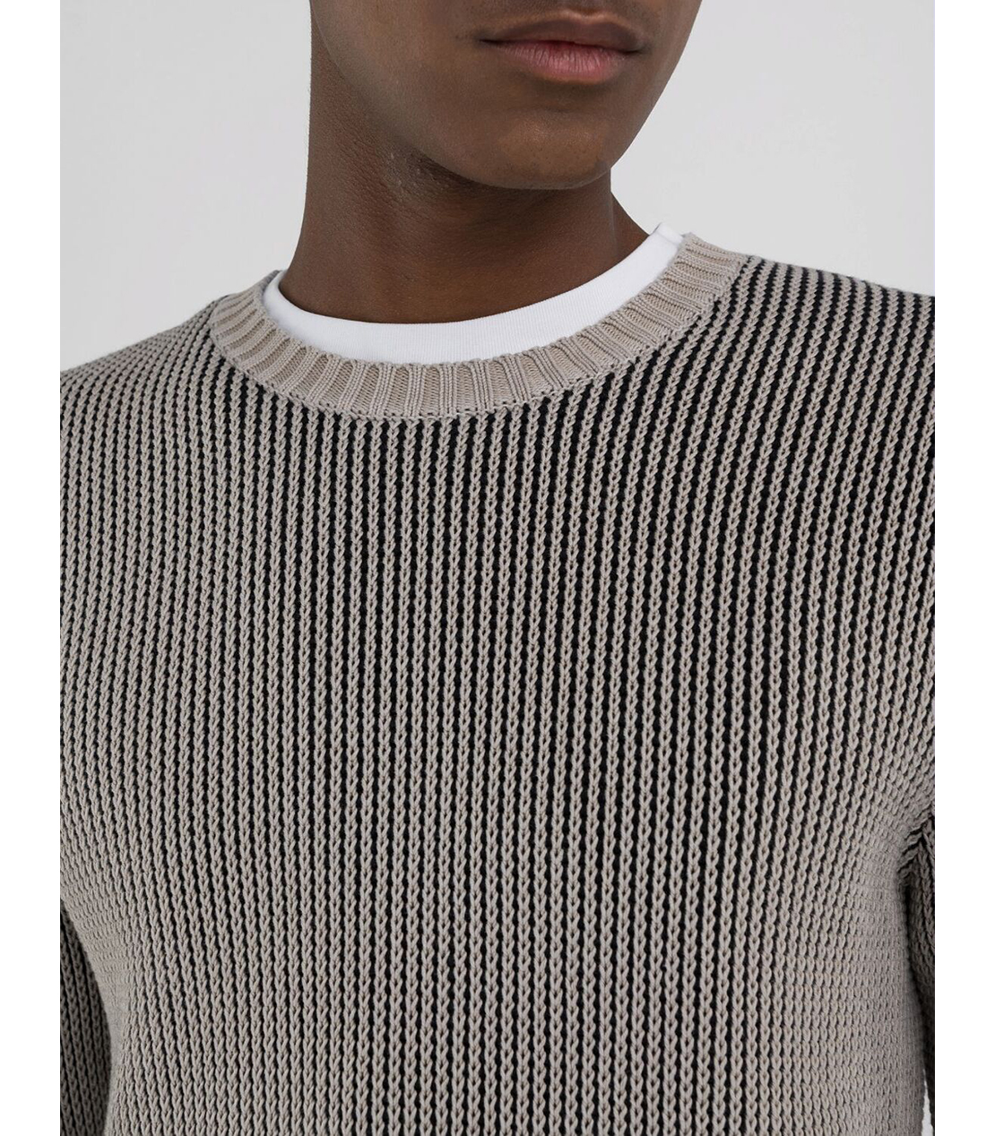 リアクティブダイ コットンセーター 詳細画像 グレイッシュベージュ 3